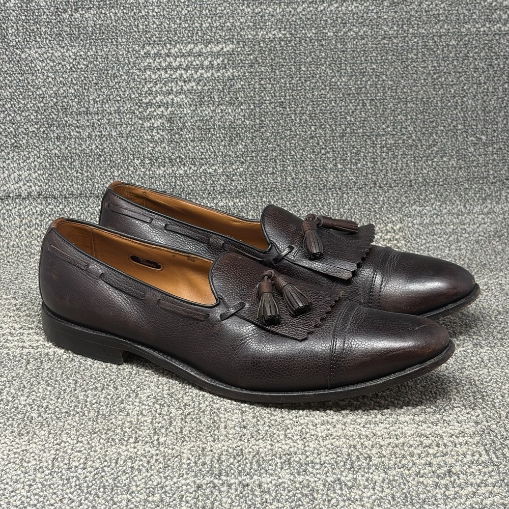 Allen Edmonds Dalton Tassel Loafers Mens 16 AAA Brown Grain Leather USA 05838